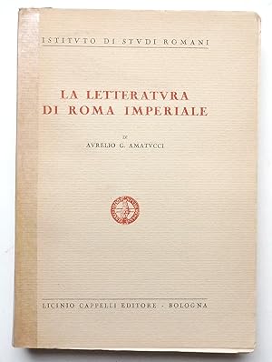 Seller image for La Letteratura di Roma Imperiale (Storia di Roma Vol. XXV) for sale by Transformer