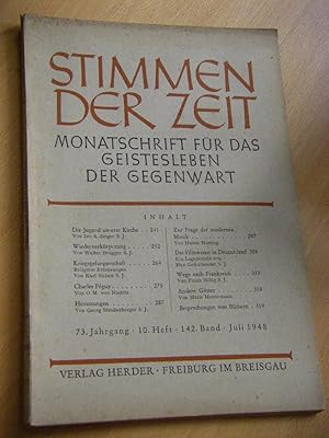 Stimmen der Zeit. Monatsschrift für das Geistesleben der Gegenwart. Band 142, Jahrgang 73, Heft 1...