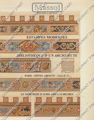 ESTAMPES MODERNES. BIBLIOTHEQUE D'UN ARCHITECTE. [OEUVRES DE PINATEL. CARZOU. CHAGNOUX. FINI. FIN...