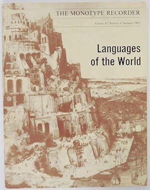 Monotype Recorder Volume 42, Number 4 - Languages of the World
