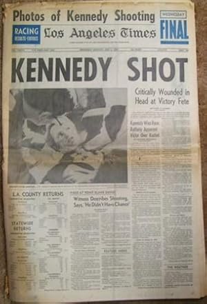 Los Angeles Times June 5, 1968 KENNEDY SHOT