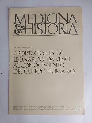 Imagen del vendedor de Aportaciones De Leonardo Da Vinci al Conocimiento Del Cuerpo Humano. a la venta por LIBRERIA CLIO