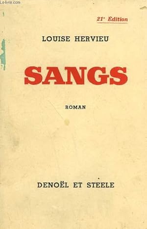 Image du vendeur pour SANGS. mis en vente par Le-Livre