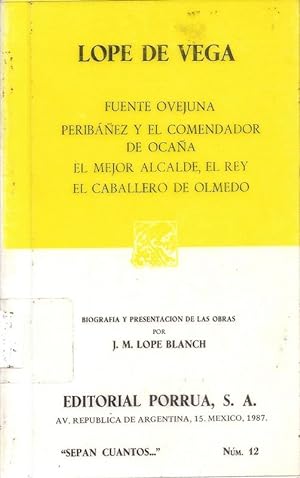 Seller image for Fuente Ovejuna / Peribez y el Comendador de Ocaa / El Mejor Alcalde, el Rey / El Caballero de Olmedo HD 55 spanishz. for sale by Charles Lewis Best Booksellers