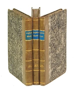 Imagen del vendedor de Historische Miscellen. 1788-1797. Erster Abdruck. (= Friedrich von Schillers Werke. Vollstndigste Grtzer-Taschenausgabe, Bde. 26-28). 3 Bnde. a la venta por Versandantiquariat Wolfgang Friebes