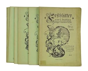Bild des Verkufers fr Festbltter zum 6. deutschen Sngerbundesfeste in Graz 1902. 12 Hefte. zum Verkauf von Versandantiquariat Wolfgang Friebes