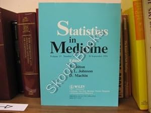 Bild des Verkufers fr Statistics in Medicine; Volume 13, Number 18, 30 September 1994 zum Verkauf von PsychoBabel & Skoob Books