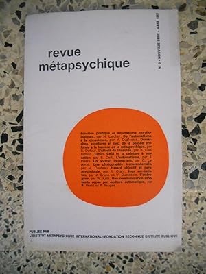 Imagen del vendedor de Revue metapsychique - n.5 nouvelle serie - mars 1967 a la venta por Frederic Delbos