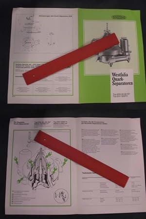 Image du vendeur pour Westfalia Quark-Separatoren mis en vente par Buchantiquariat Uwe Sticht, Einzelunter.