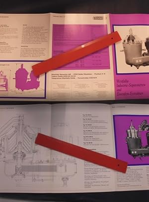 Image du vendeur pour Westfalia Industrie-Separatoren und Einstufen-Extraktor mis en vente par Buchantiquariat Uwe Sticht, Einzelunter.