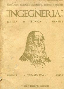 INGEGNERIA, rivista tecnica mensile - 1926 - annata completa di 12 numeri, Milano, Hoepli Ulrico,...