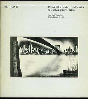 19th & 20th Century, Old Master and Contemporary Prints (March 10 and 11, 1983)
