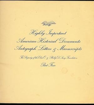 Highly Important American Historical Documents Autograph Letters, Manuscripts (June 3, 1980)