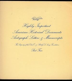 Imagen del vendedor de Highly Important American Historical Documents Autograph Letters, Manuscripts (June 3, 1980) a la venta por Bookmarc's