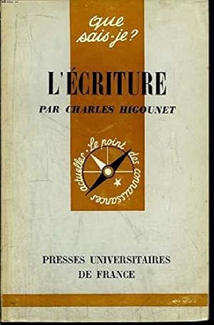 Image du vendeur pour L'criture. que sais-je ? mis en vente par JLG_livres anciens et modernes