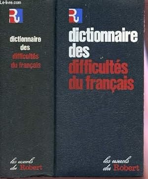 Bild des Verkufers fr DICTIONNAIRE DES DIFFICULTES DU FRANCAIS zum Verkauf von Le-Livre