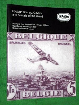 Postage Stamps and Covers of The World. February 1997 Phillips Auction Catalogue. Catalog. Reduce...