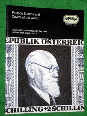 Postage Stamps and Covers of The World. 30th July 1998 Phillips Auction Catalogue. Catalog. Reduc...