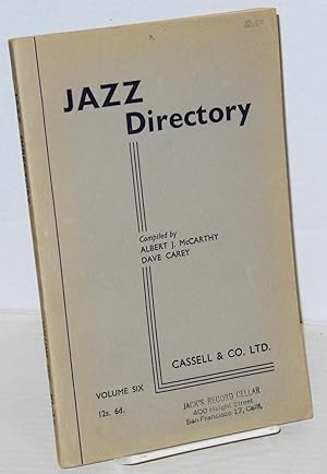Immagine del venditore per The directory; of recorded jazz and swing music (including gospel and blues records); volume six (Kirkeby - Longshaw) venduto da Bolerium Books Inc.