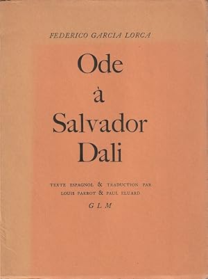 Seller image for Ode  Salvador Dali. ( Tirage  500 exemplaires numrots sur vlin ). for sale by Librairie Victor Sevilla