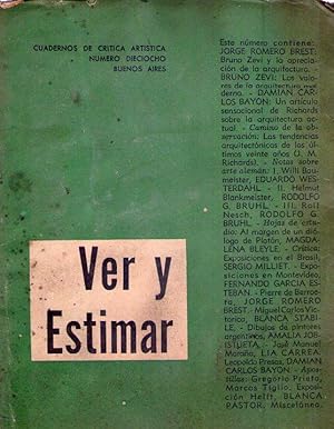 Imagen del vendedor de VER Y ESTIMAR - No. 18 - Vol. V - Julio de 1950 a la venta por Buenos Aires Libros