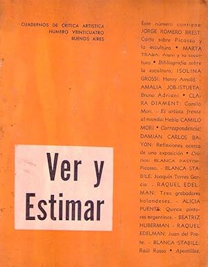 Imagen del vendedor de VER Y ESTIMAR - No. 24 - Vol. VII - Julio de 1951 a la venta por Buenos Aires Libros