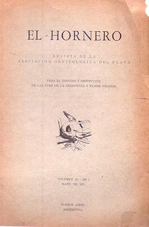 Imagen del vendedor de EL HORNERO - No. 2 - Vol. XI - Mayo de 1971 (Familia Laridae por Salvador Magno) a la venta por Buenos Aires Libros