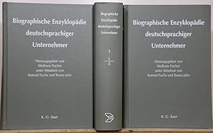 Bild des Verkufers fr Biographische Enzyklopdie deutschsprachiger Unternehmer. Auf der Grundlage der von Walther Killy und Rudolf Vierhaus herausgegebenen "Deutschen Biographischen Enzyklopdie". 3 Bnde (komplett). zum Verkauf von Antiquariat  Braun