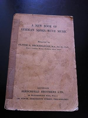 A New Book of German Songs with Music