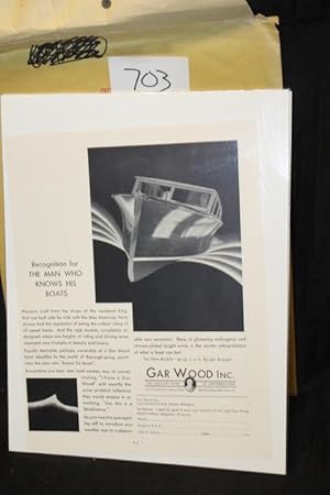 Imagen del vendedor de Gar Wood Ad, Runabout a la venta por Princeton Antiques Bookshop