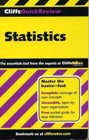 Imagen del vendedor de Cliffs Quick Review: Statistics a la venta por Zoar Books & Gallery