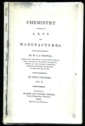 Seller image for Chemistry Applied to Arts and Manufactures in Four Volumes; Volume II [Part] for sale by Little Stour Books PBFA Member