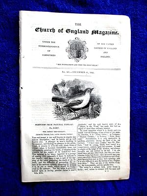 Immagine del venditore per The Church of England Magazine No 561, 31 December 1845. Natural History - the ROBIN RED-BREAST, venduto da Tony Hutchinson