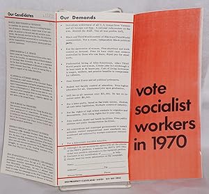 Imagen del vendedor de Vote Socialist Workers in 1970 a la venta por Bolerium Books Inc.