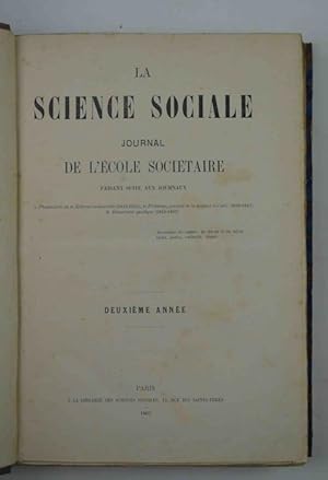 La science sociale. Journal paraisant deux fois par mois&