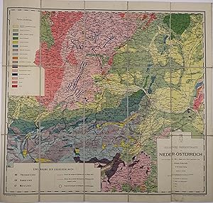 Geologische Übersichtskarte von Nieder-Österreich auf Grundlage der Ritt. v. Hauer`schen Karte ge...