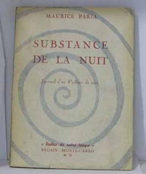 Seller image for Substance de la nuit for sale by JLG_livres anciens et modernes