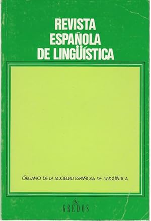 Seller image for REVISTA ESPAOLA DE LINGSTICA. N 23-2 for sale by Librera Vobiscum