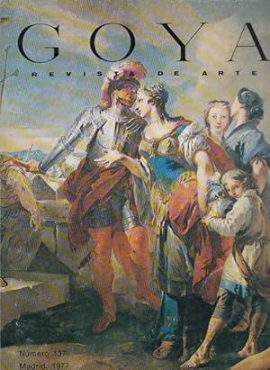 Bild des Verkufers fr GOYA, REVISTA DE ARTE. N 137 zum Verkauf von Librera Vobiscum