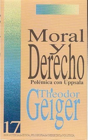 Imagen del vendedor de MORAL Y DERECHO. Polmica con Uppsala a la venta por Librera Vobiscum