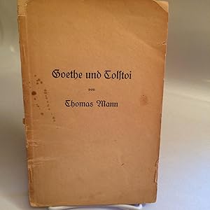Imagen del vendedor de Goethe und Tolstoi a la venta por Needham Book Finders