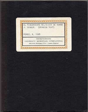 Seller image for El Pensamiento Religioso de Ramon J. Sender for sale by Florida Mountain Book Co.