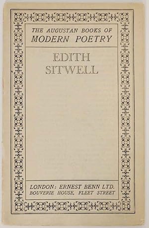 Bild des Verkufers fr The Augustan Books of Modern Poetry: Edith Sitwell zum Verkauf von Jeff Hirsch Books, ABAA