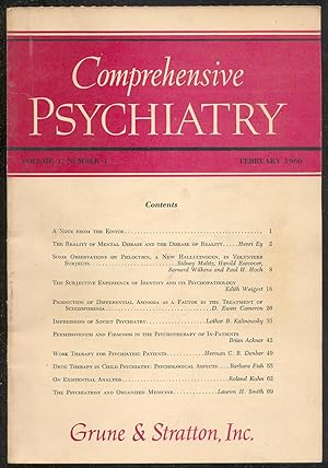 Bild des Verkufers fr Comprehensive Psychiatry zum Verkauf von Between the Covers-Rare Books, Inc. ABAA