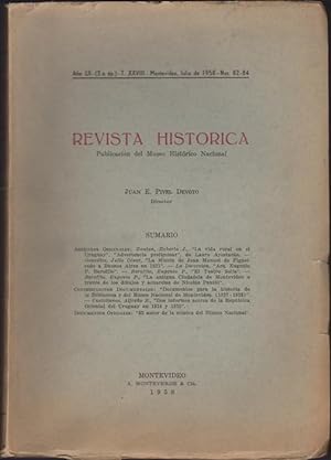 Seller image for Revista Histrica. Publicacin del Museo Histrico Nacional. Ao LII. T. XXVIII. Julio de 1958. Nos. 82-84 for sale by Kaaterskill Books, ABAA/ILAB