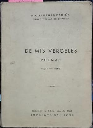 Immagine del venditore per De mis vergeles. Poemas ( 1911-1965 venduto da Librera Monte Sarmiento