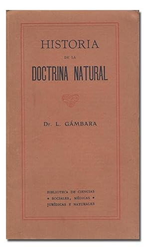 Imagen del vendedor de Historia de la doctrina natural. a la venta por Librera Berceo (Libros Antiguos)