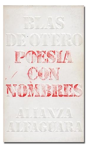 Imagen del vendedor de Poesía con nombres. a la venta por Librería Berceo (Libros Antiguos)