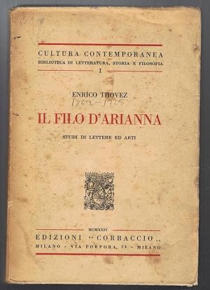 Image du vendeur pour IL FILO D'ARIANNA. Studi di lettere ed Arti mis en vente par Librera Torren de Rueda