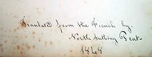 Bild des Verkufers fr Manuscript Book for The Village Doctor, translated from the French [of The Countess D'Arbouville,] by Anthony North Peat. [Author of, Gossip from Paris during the Second Empire : correspondence (1864-1869) of Anthony B. North Peat, attach au zum Verkauf von Babylon Revisited Rare Books